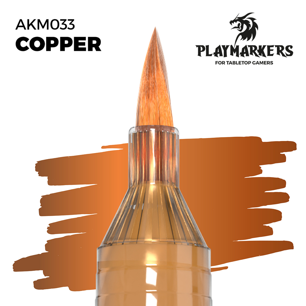 Акриловый маркер с кистью AK Playmarkers Copper
