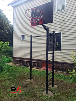 Монтаж уличной шведской стенки Sv Sport (3 вертикальных столба)