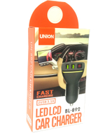 Автомобильное З/У USB Union 892 (2USB/3.1A)+вольтметр