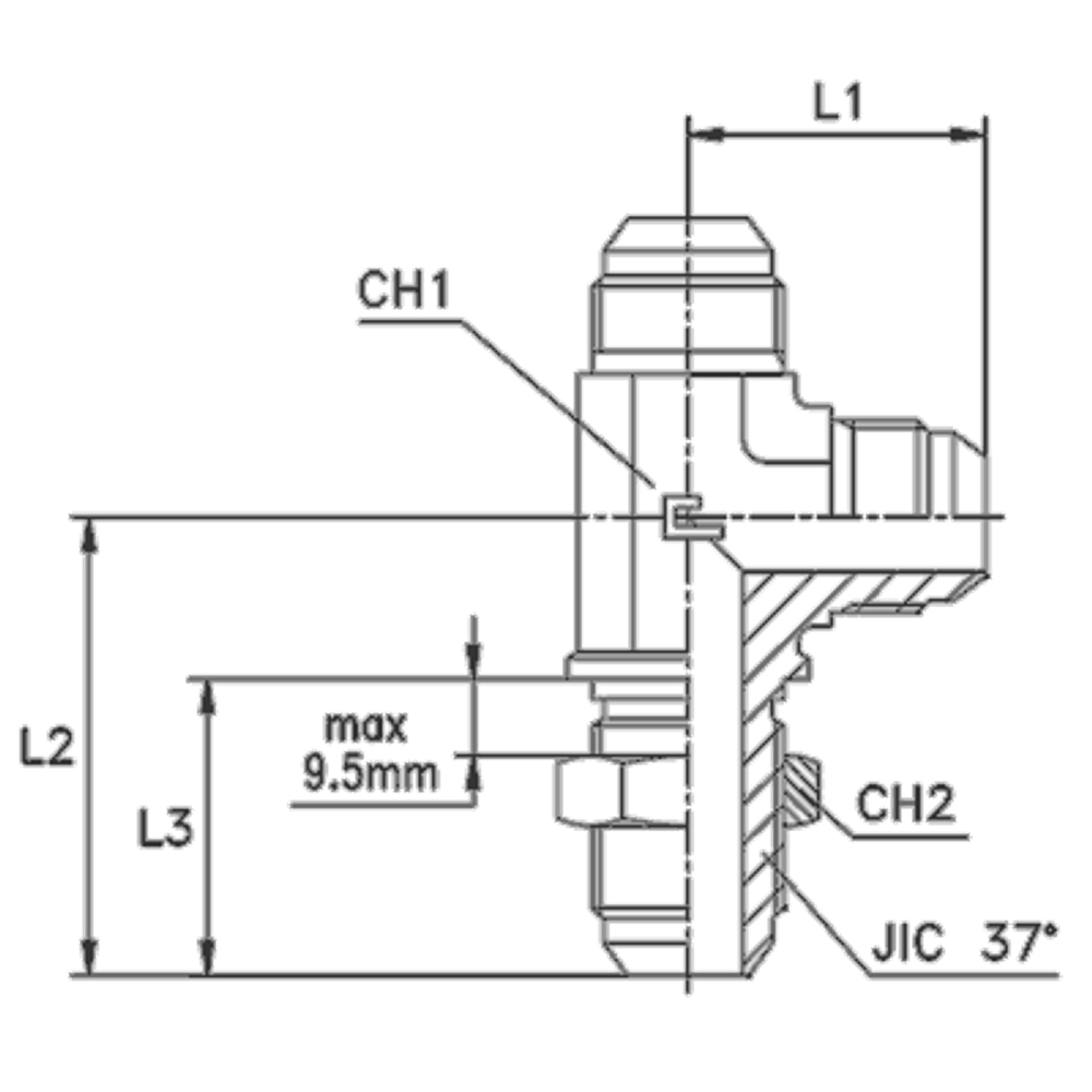 Штуцер PLD JIC 3/4