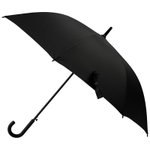 Зонт-трость полуавтоматический складной 119см (полиэстер) черный