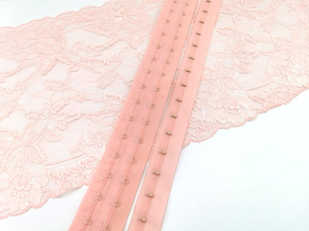 _Крючки-петли на ленте, розовая пудра, (Арт: KPL-008)