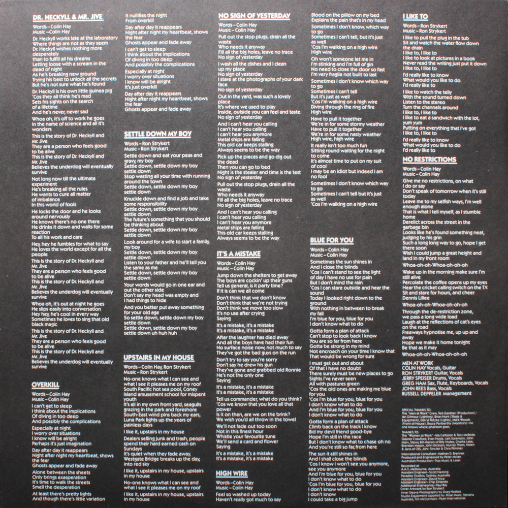 Men At Work / Cargo (LP)