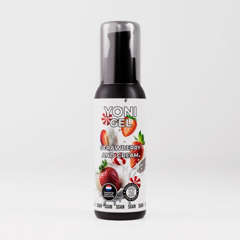 Лубрикант для орального секса SGAN Sensual со вкусом клубники со сливками, 100 мл