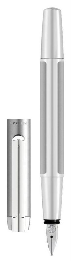 Перьевая ручка Pelikan Elegance Pura P40 серебристый CT перо F (952028)