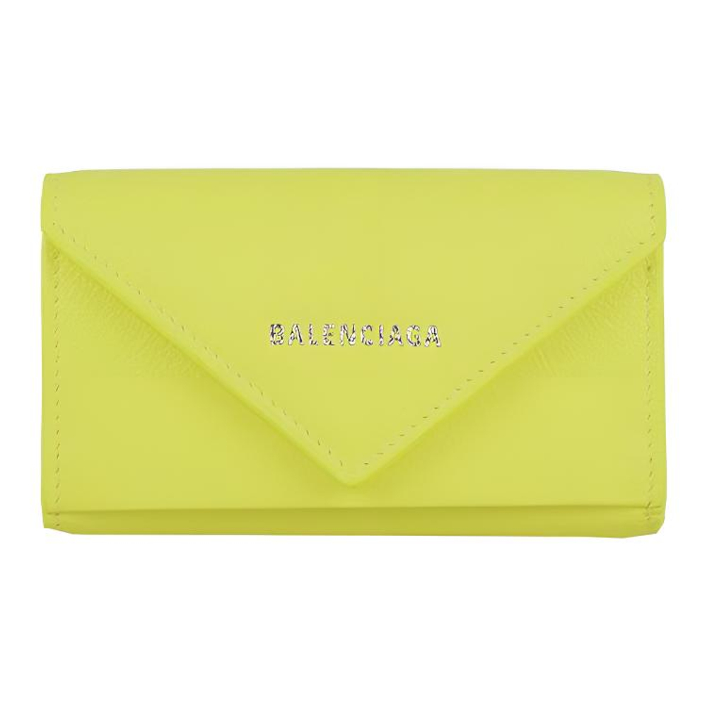 Balenciaga Leather Key Pouch Women"s Yellow