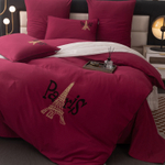 КПБ Mood of Paris на резинке MPR004, Евро, 4 наволочки, простынь 160*200*35