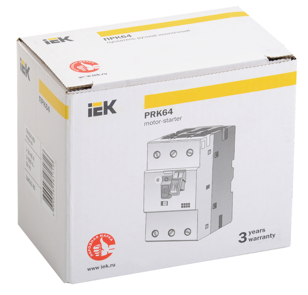 Пускатель ПРК64-80 In=80A Ir=56-80A Ue 660В IEK