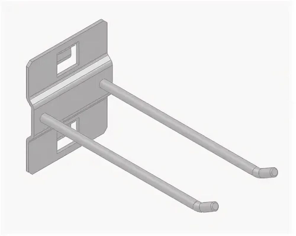 Крючок двойной (L=150 мм, B=30 мм) Home Space Металлик серебристый