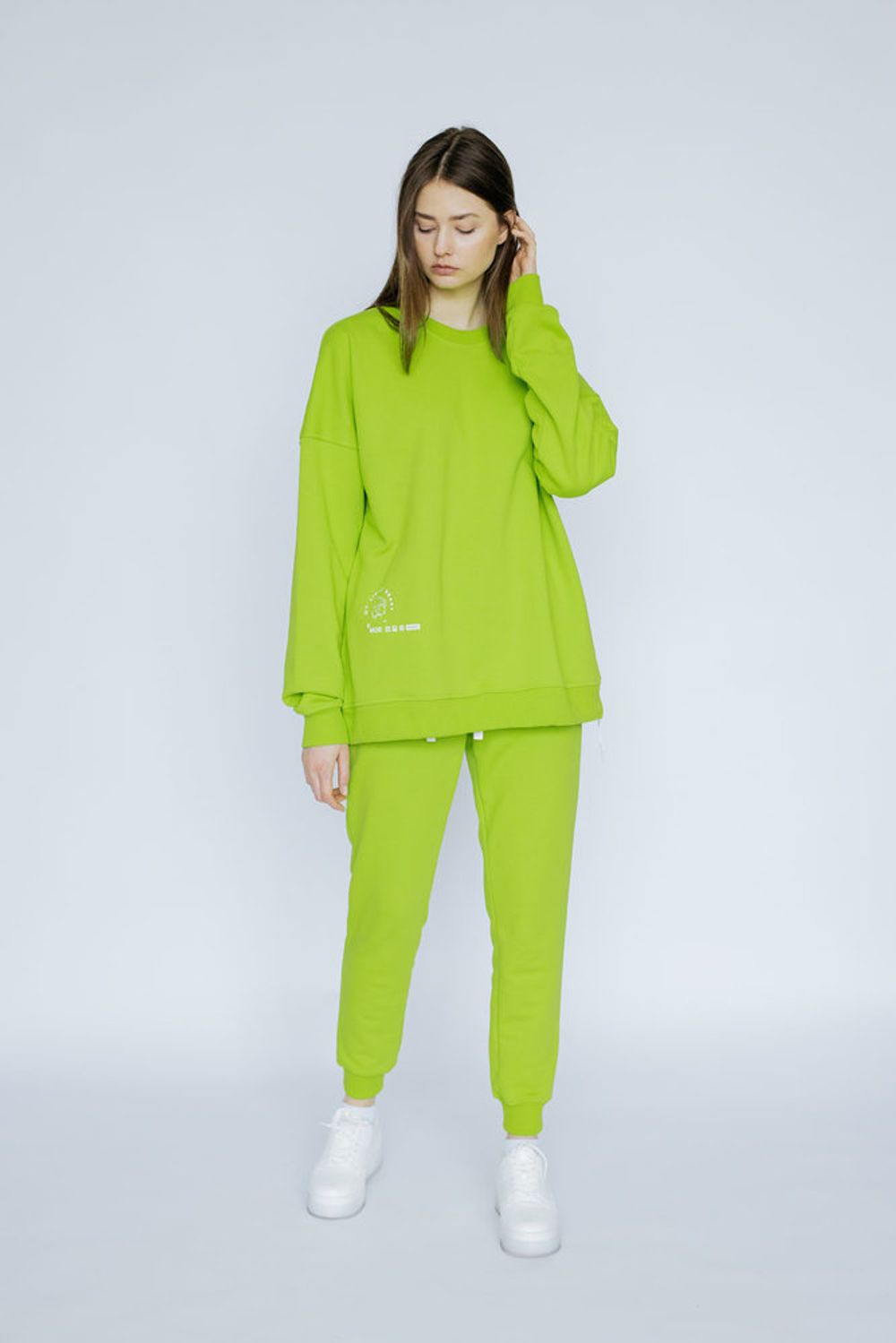 Толстовка Кот-агрессор Зеленая