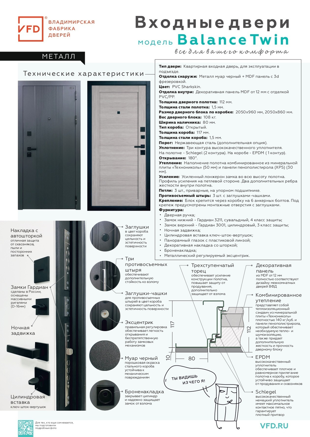 Входная дверь Balance Twin Атум 32