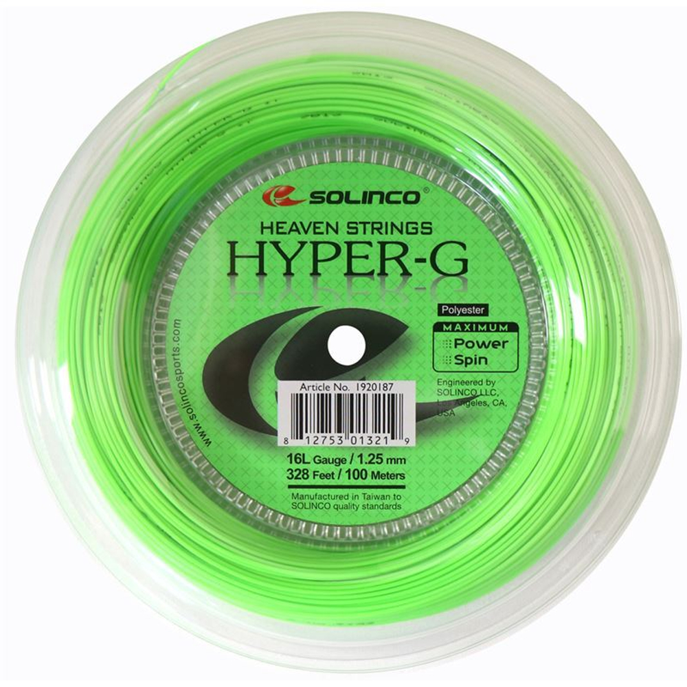 Струны теннисные Solinco Hyper-G (100 m) - green