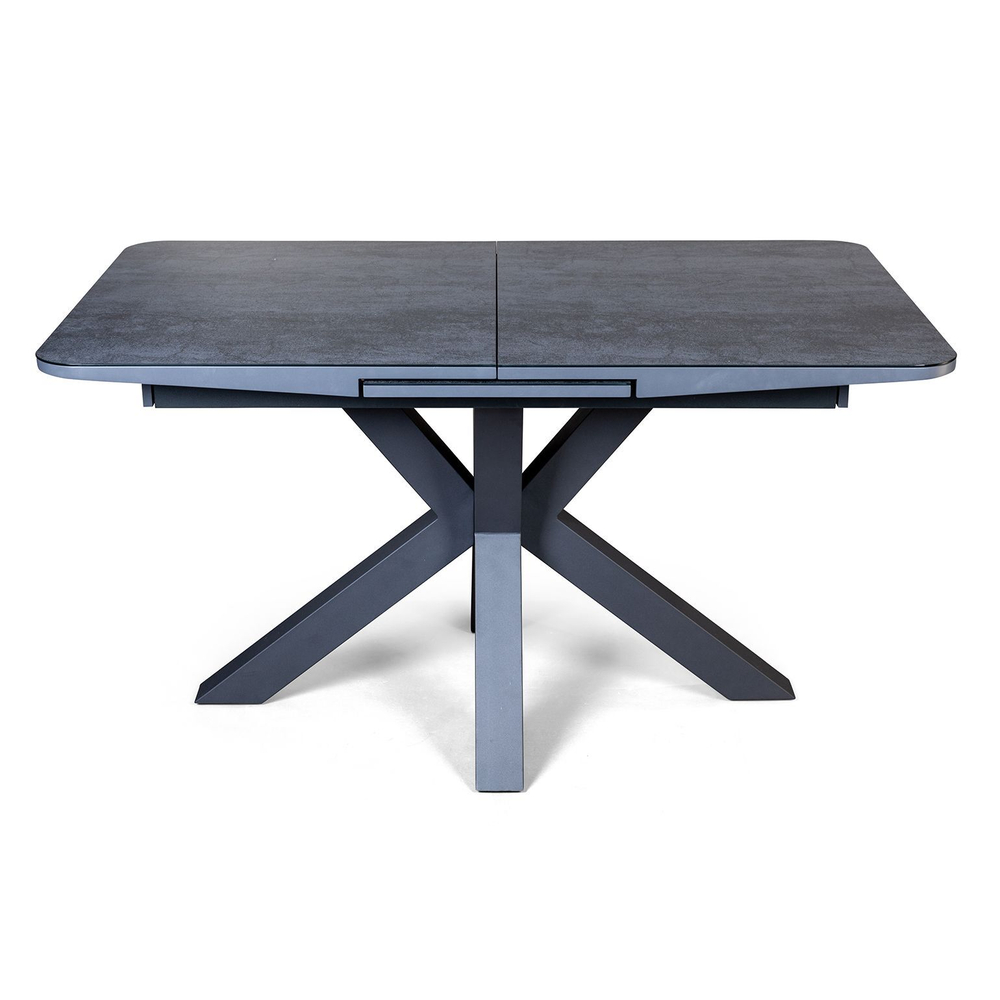 Стол раскладной Lincoln (160+40 см) глазурованное стекло черный