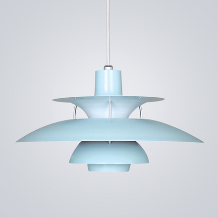 Pendant design lamp PH 5 by Louis Poulse (Blue)