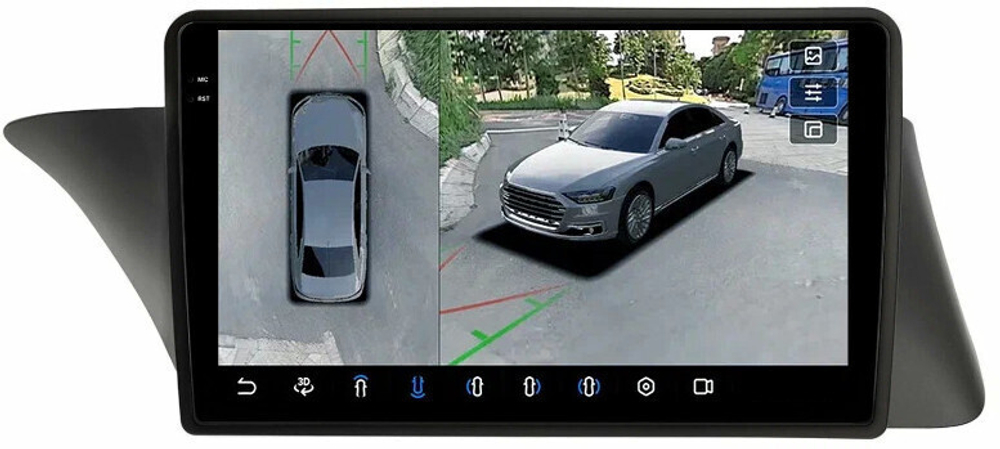 Магнитола Lexus ES200, ES250, ES350 2015-2018 (джойстик - шайба) - FarCar BX9-360-ES12B монитор 9.5" 2K QLED на Android 13, 6Гб+128Гб, CarPlay, 4G SIM-слот, 4 камеры в комплекте