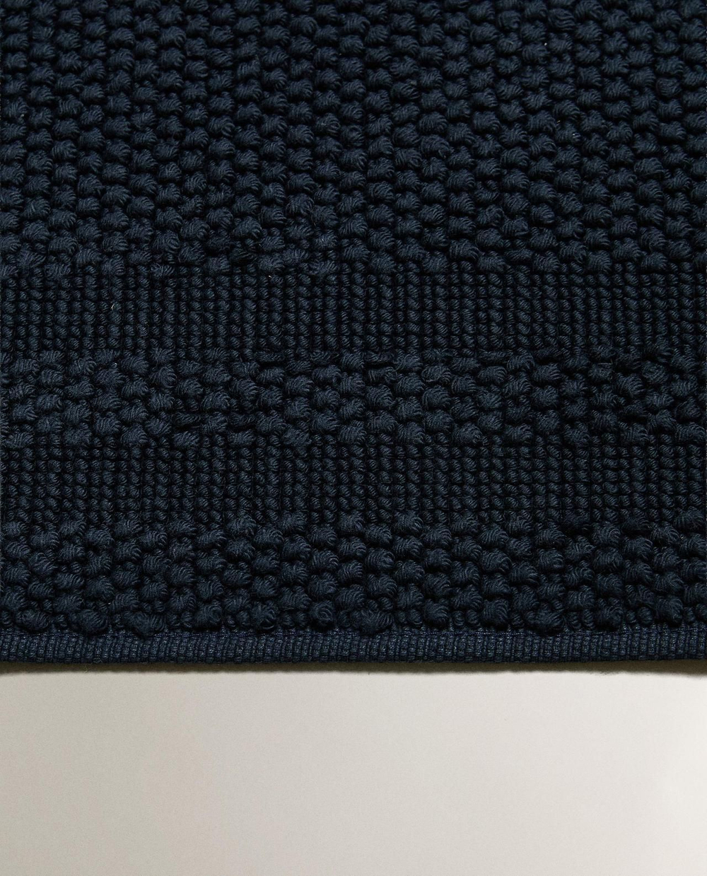 Zara Home - Нескользящий коврик для ванной из хлопка, синий, 50x70 см