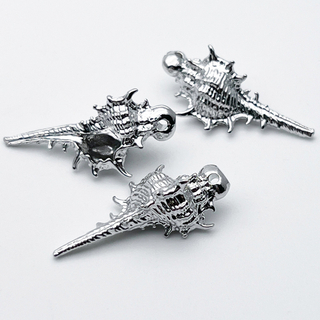 Подвеска Ракушка, цвет серебро (родий), размер 30*14 мм, цена за 1 шт