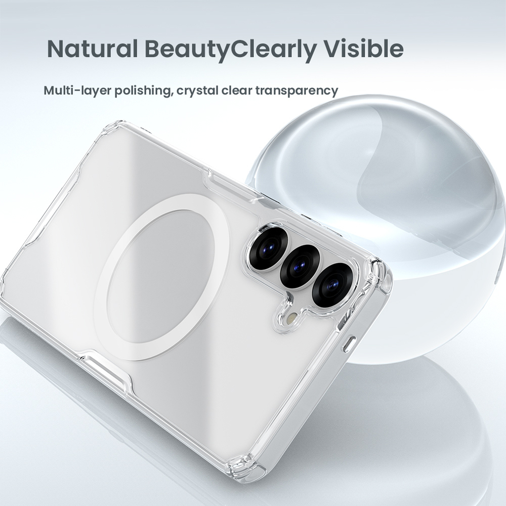 Чехол усиленный от Nillkin с поддержкой зарядки MagSafe для Samsung Galaxy S25+ Плюс, серия Nature TPU Pro Magnetic