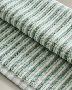 Zara Home - Цветное полосатое текстурное полотенце для ванной комнаты, зеленый, 50х90 см
