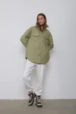 Куртка-рубашка Alexandra Talalay стёганая AW015 фисташковая