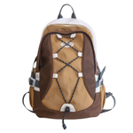 GEERDUN Nylon Backpack Regular Unisex Black Gray/White Gray/White Brown