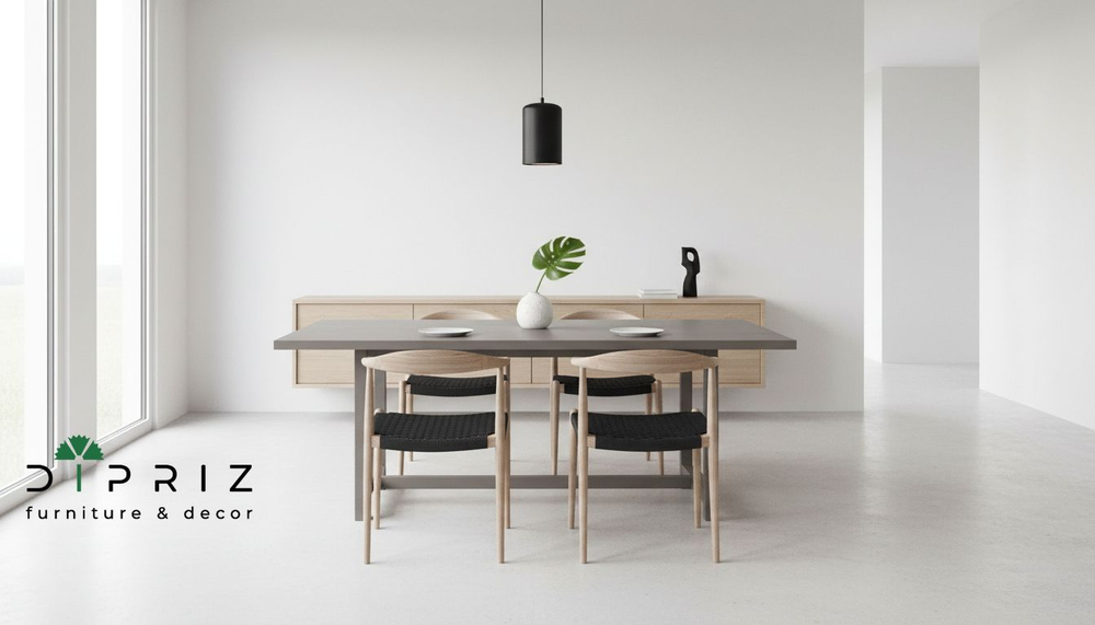 Стол обеденный, 200х100х75, Европейский Гранд, кухонный, деревянный, серый, Dipriz