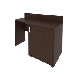 Light Стол (узкий) с тумбой и бортиком С-СТУ-120 (R) Венге Цаво 1200*550/400*750