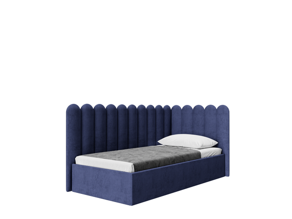 Савоярди ПМ-407 Кровать с мягкой обивкой с ПМ (правая) Formula 784 (Индиго)