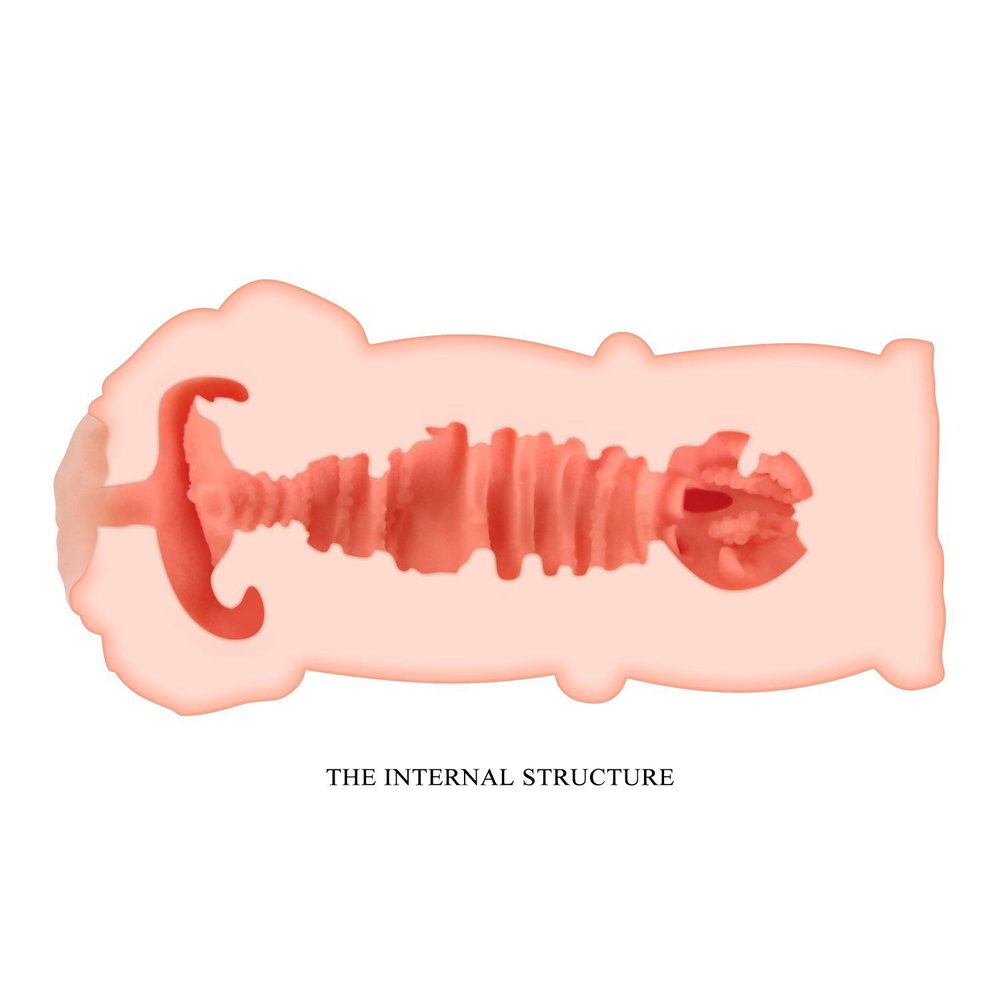 Мастурбатор-вагина Lillian с рельефным тоннелем (Цвет: телесный)