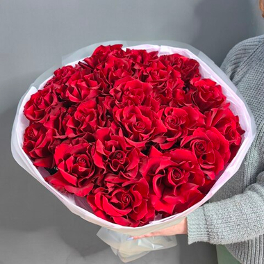 Букет из 21 французской розы сорта "Эксплорер"