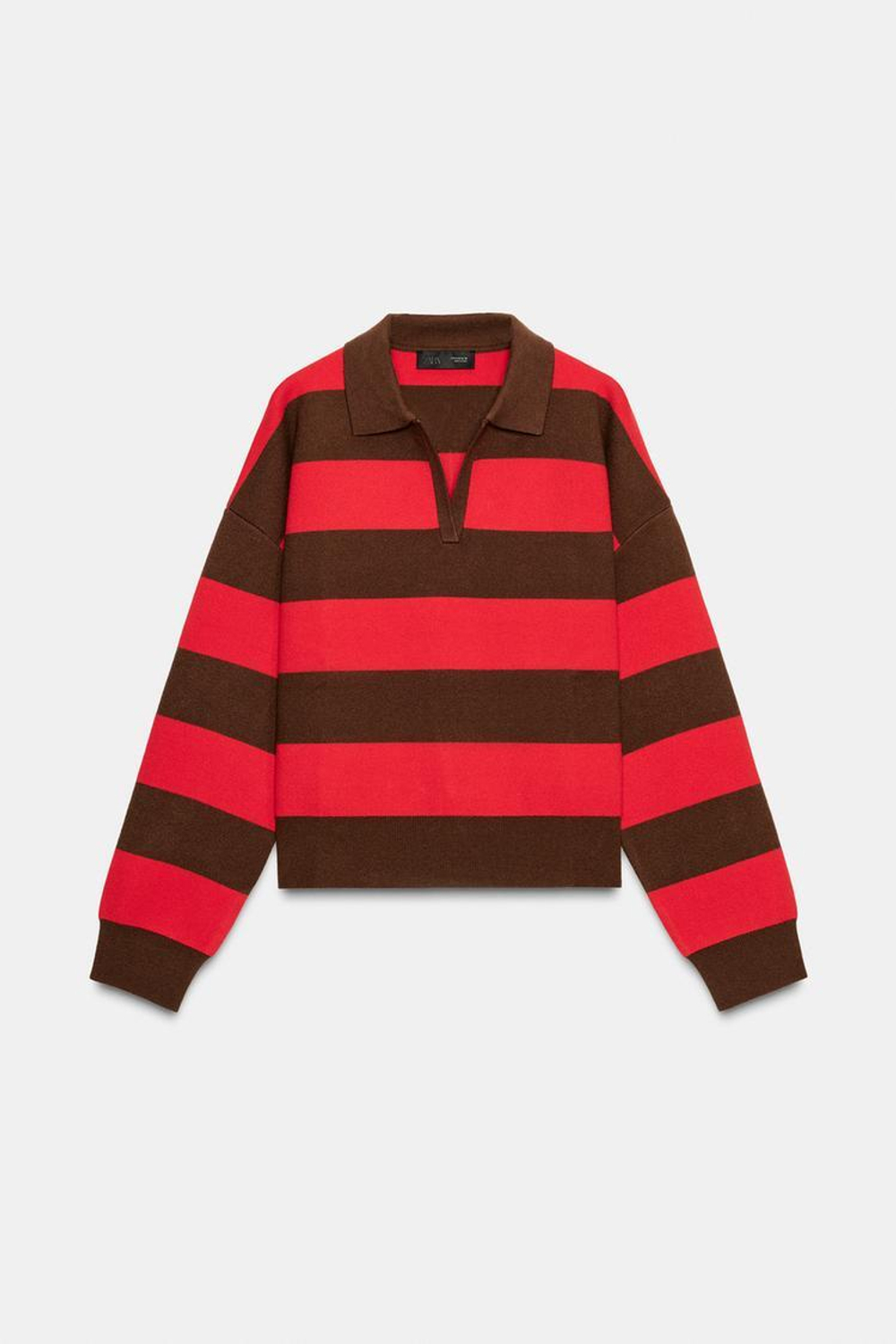 ZARA ТРИКОТАЖНОЕ ПОЛО В ПОЛОСКУ, ПОЛОСКИ