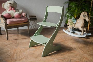 Расти стульчик «Павлин» для школьника - Оливковый, Деревянный 49x47x85