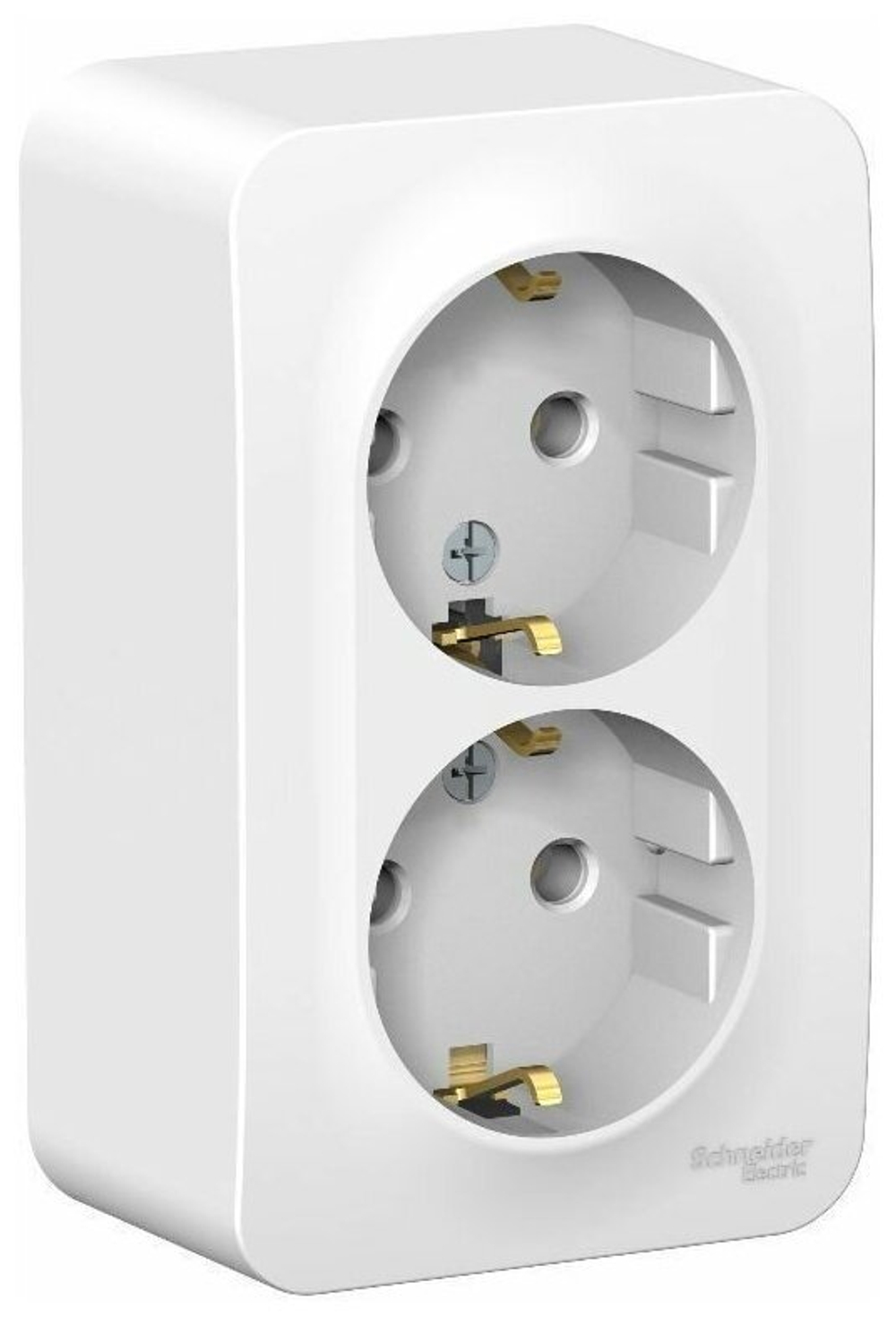 Розетка двухместная скрытой установки BLANCA 16А IP20 250В с заземлением  белая SCHNEIDER ELECTRIC