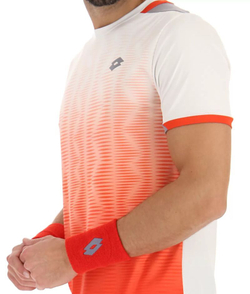 Мужская теннисная футболка Lotto Top IV Tee 2 - red poppy/bright white
