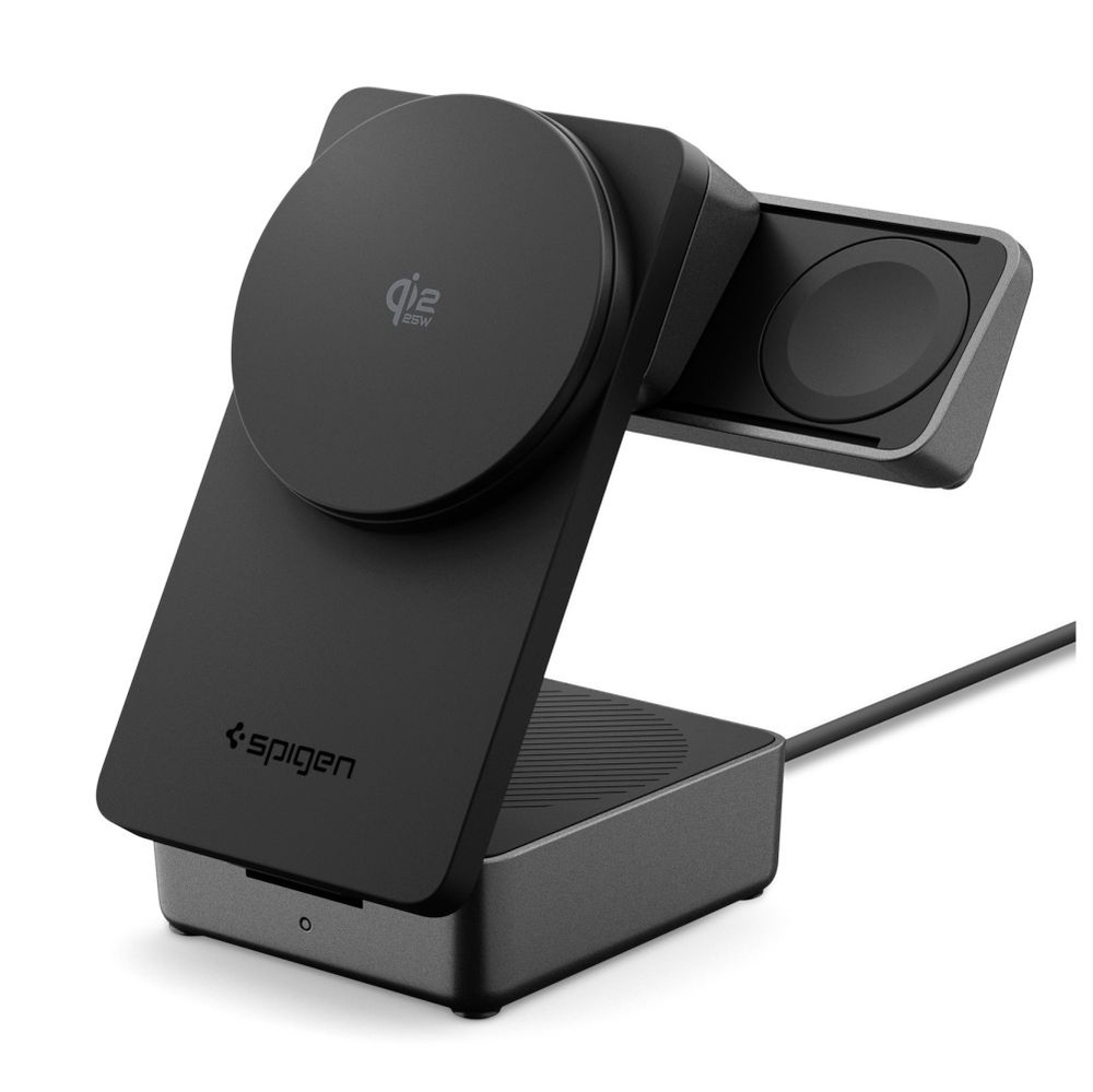 Док-станция Spigen EF323MQ 3в1 MAGNETIC Magsafe WIRELESS CHARGER 25W QI2.2 BLACK