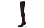 HERMES Hurricane Over the knee Boots 9.5cm Women"s Brown Red