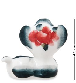 ГЛ- 306 Фигурка «Змея Маруся» цв. (Гжельский фарфор)