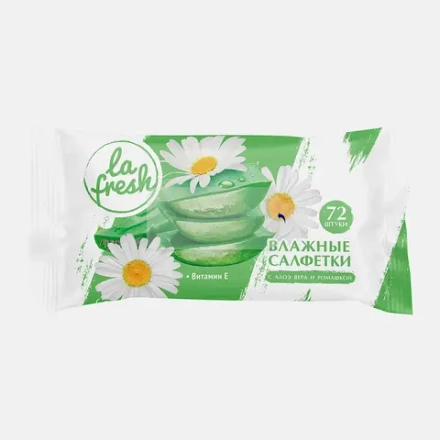 Салфетки влажные La Fresh для всей семьи с ароматом ромашки 72шт