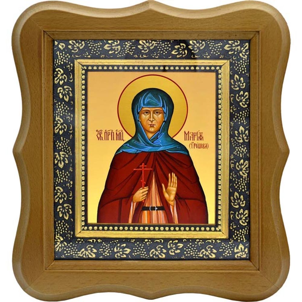 Мария Грошева послушница, преподобномученица. Икона на холсте.