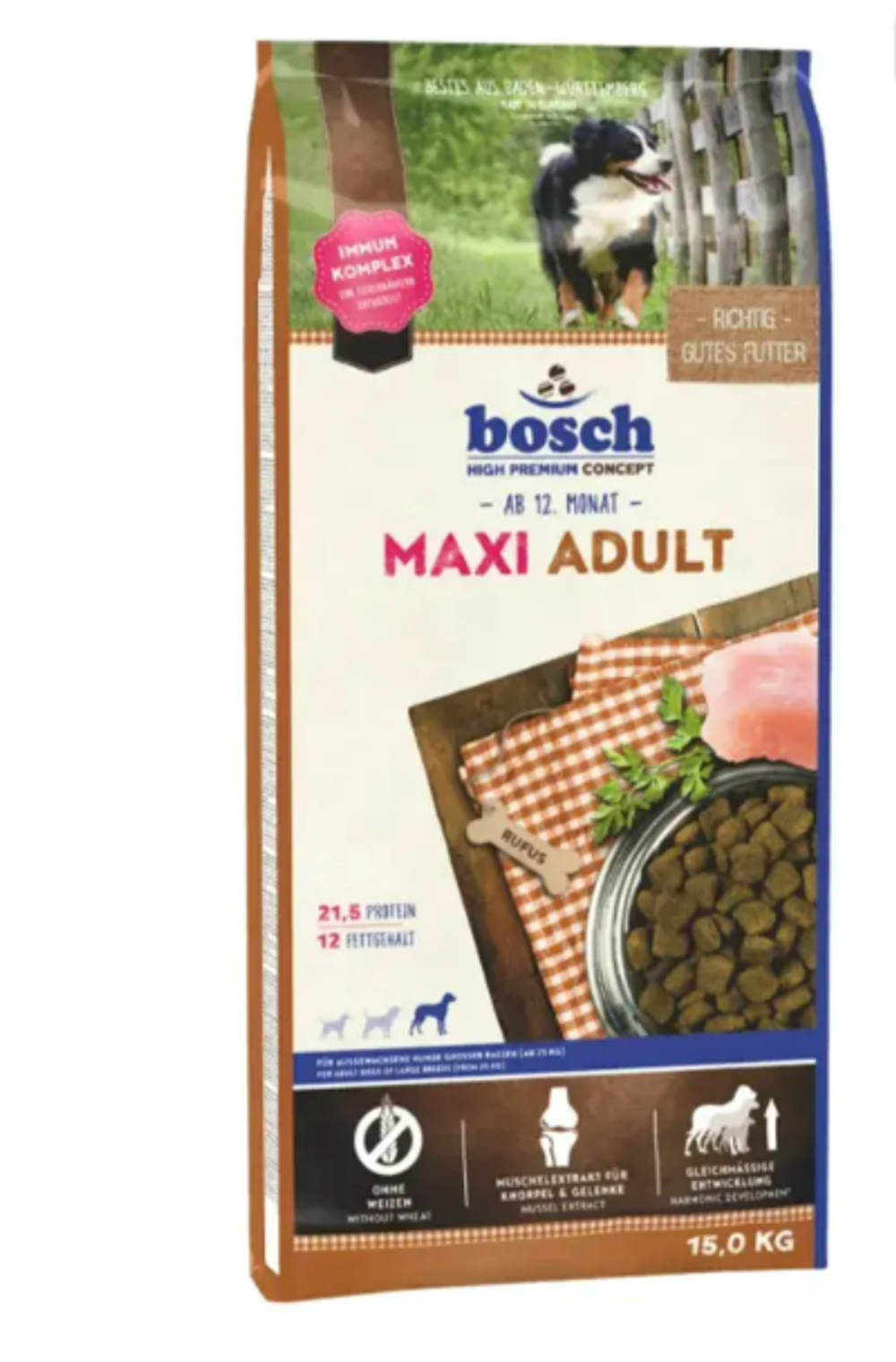 Bosch Maxi Adult (Бош Макси Эдалт) корм для крупных собак сухой Maxi Adult 15 кг