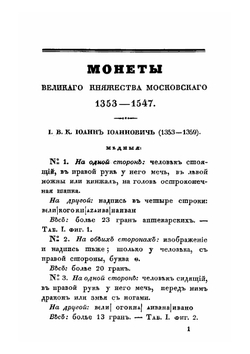 Описание древних русских монет | Чертков