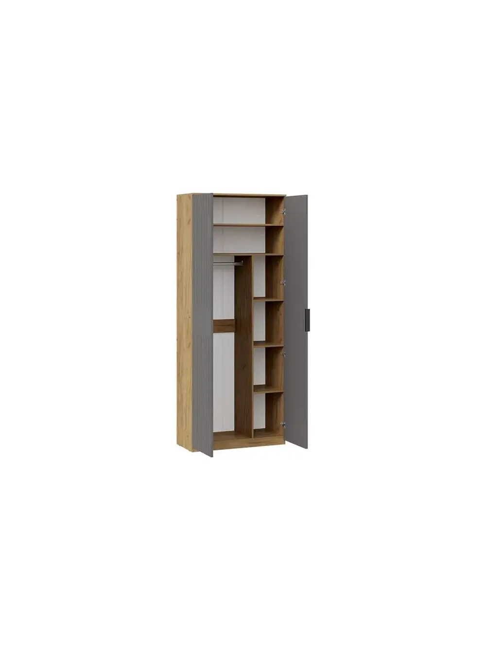 Прихожая с зеркалом Дуб Крафт золотой 190х43х226