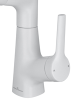 Смеситель для раковины с выдвижным изливом WONZON & WOGHAND, Белый матовый (WW-121B108-MW)