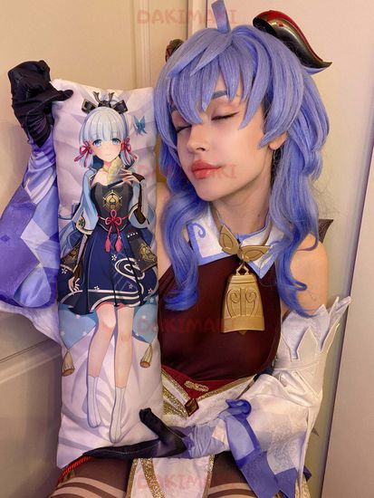 Мини дакимакура Аяка из Геншин Импакт | Genshin Impact арт. M0908, 60х20 см