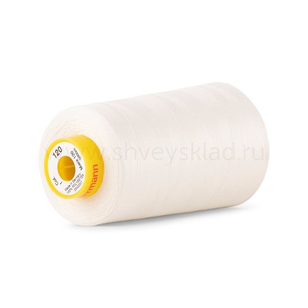 Нитка Gutermann Mara 120 (5000 метров), 1 боб., универсальная | _001 молочный (сумрачно-белый)