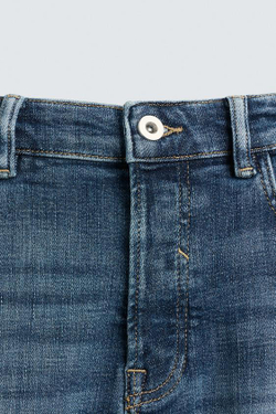 ZARA ДЖИНСЫ SKINNY FIT С РАЗРЕЗАМИ, ВЫЦВЕТШИЙ СИНИЙ