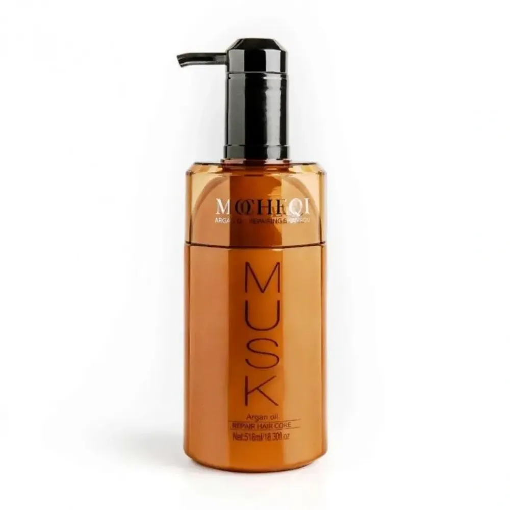 MOCHEQI MUSK Argan oil repairing shampoo (рыжий), 518 мл