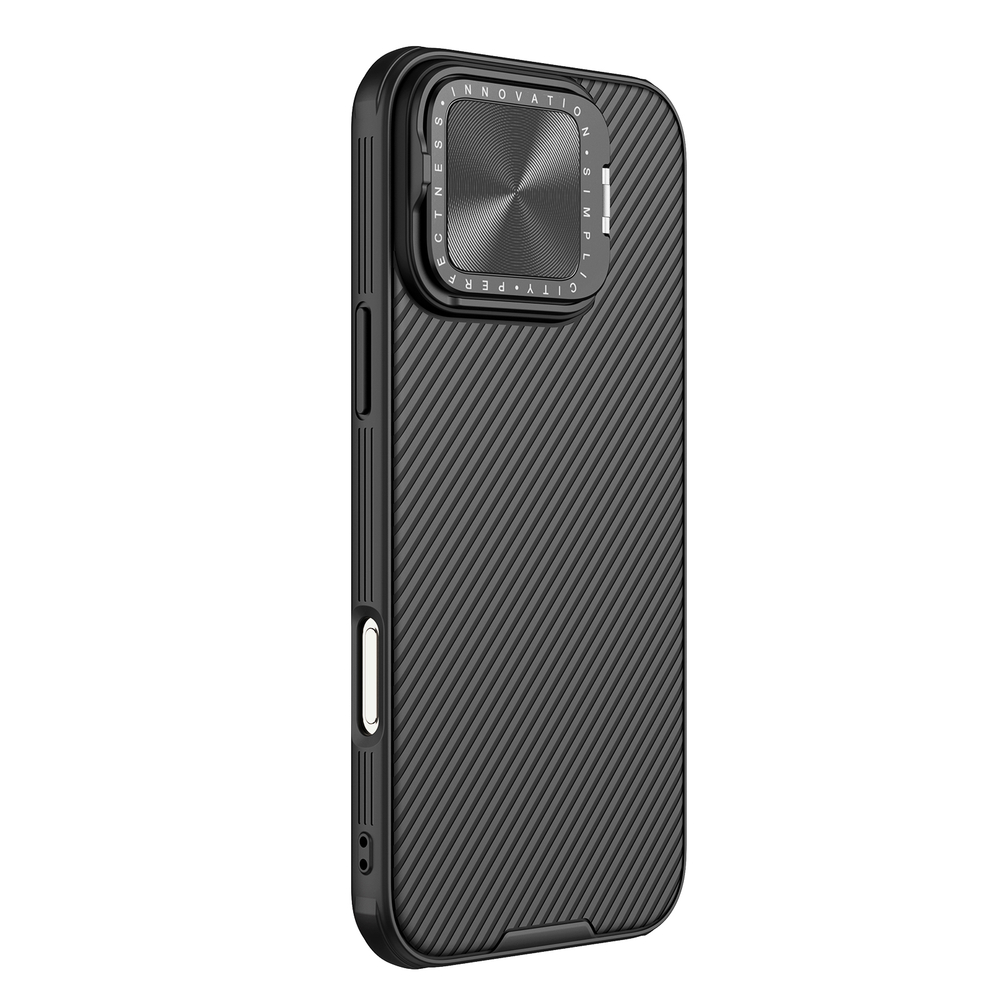 Чехол от Nillkin на iPhone 16 Pro Max с металлической откидной крышкой, серия CamShield Prop Magnetic Case ( с поддержкой беспроводной зарядки MagSafe)