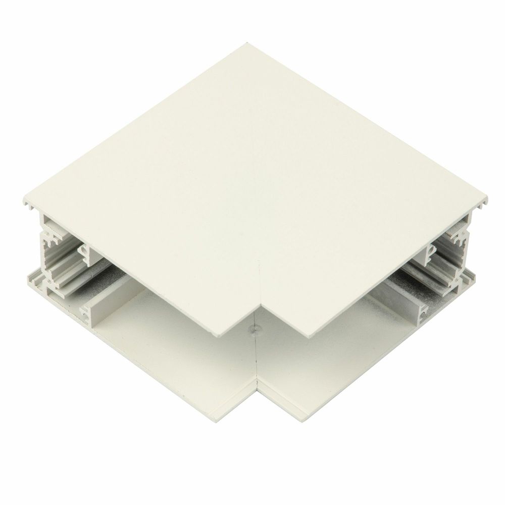 UBX-MS22/35 WHITE Коннектор для накладных магнитных шинопроводов, 35мм. Угловой. Вертикальный. Белый. ТМ Uniel