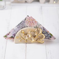 Сувенир Салфетница Орхидея Мильтония Айвори